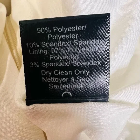 Dress The Population Women's White Lined Sequin Gabriela Mini Dress Size XS - Picture 8 of 8